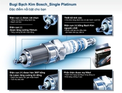 Bugi Mercedes Benz C230, C280, C300, C350 (W204), E230, E250, E280, E300, E350 (W211), S350, S400 (W221), GLK300 (W204) chính hãng Bosch Double Platinum YR7MPP33 (0242135509)