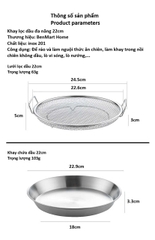 Khay nồi chiên không dầu - Vỉ Nướng Đa Năng - Khay Đựng Đồ Chiên Ráo Dầu