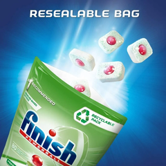 Viên rửa bát Finish Power All IN 1 ECO 0% nhập khẩu châu âu 70v (loại viên to)