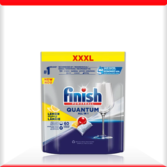 Viên rửa bát Finish Quantum All IN 1 nhập khẩu châu âu 60v (loại viên to) - Hương chanh