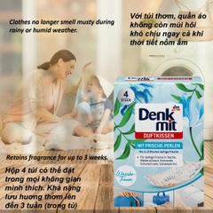 Túi thơm quần áo Denkmit Duft Kissen, hộp 4 túi - Nhập khẩu Đức