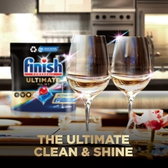 Viên rửa bát Finish Ultimate All IN 1 nhập khẩu châu âu 60v (loại viên to) - Hương Soda