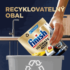 Viên rửa bát Finish Ultimate Plus - Túi 18 viên - hương chanh (Lemon)