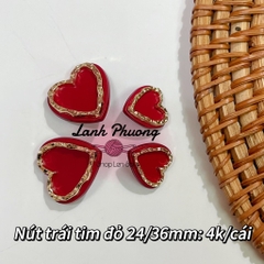 Nút Kiểu Trái Tim Đỏ