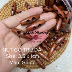 Nút Gỗ Trụ Dài 3.5x1cm (1 cái)