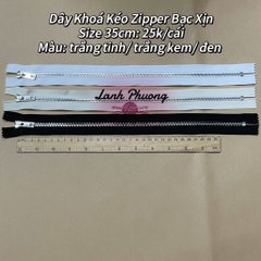 Dây Kéo Zipper Bạc Xịn