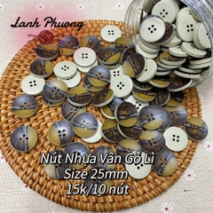 ⚫️Nút Nhựa Vân Gỗ Lì (set 10 cái)