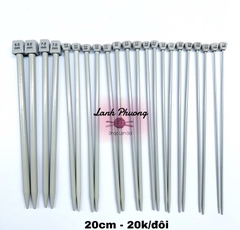 Kim Đan Thẳng 20cm Xám Tráng Men
