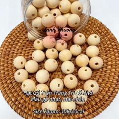 ⚫️Hạt Gỗ Viên Tròn (set 10 cái)