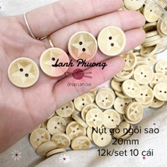 ⚫️Nút Gỗ Ngôi Sao (set 10 cái)