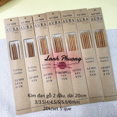 Kim Đan Gỗ 2 Đầu 20cm