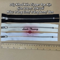 Dây Kéo Zipper Bạc Xịn