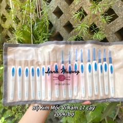 Bộ Kim Móc Ví Xám 17 Cây