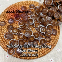 ⚫️Nút Nhựa Viền Trắng Bóng (set 10 cái)