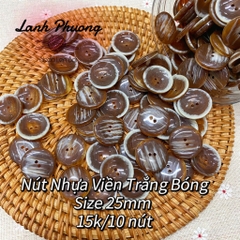 Nút Nhựa Viền Trắng Bóng (1 cái)