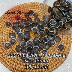 Nút Nhựa Viền Trắng Bóng (1 cái)
