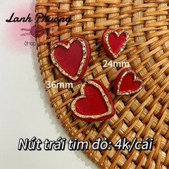 Nút Kiểu Trái Tim Đỏ