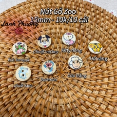 ⚫️Nút Gỗ Zoo (set 10 cái)