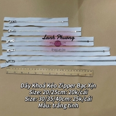 Dây Kéo Zipper Bạc Xịn