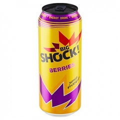 Big shock Raspberry blueberry  energetický nápoj 500 ml plech