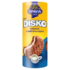 Opavia Zlaté Disko kakaové sušenky mléčná nápln 169 g
