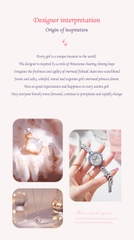 Đồng Hồ Nữ GAIDU KD-2308 Dây Thép (Trắng Bạc)