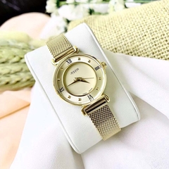 Đồng hồ JULIUS nữ vành khuyên dây mịn JA-728C (Vàng)