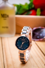 Đồng Hồ Nữ JA-1209C Julius Hàn Quốc Dây Thép (Xanh)