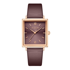Đồng Hồ Nữ JA-1335D Julius Dây Da Hàn Quốc (Nâu)