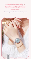 Đồng Hồ Nữ GAIDU KD-2308 Dây Thép (Trắng Bạc)