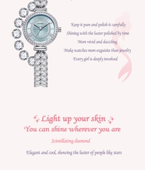 Đồng Hồ Nữ GAIDU KD-2308 Dây Thép (Trắng Bạc)