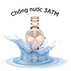 Đồng Hồ Nữ  JA-1209B Julius Hàn Quốc Dây Thép (Vàng Hồng)