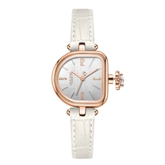 Đồng Hồ Nữ JA-1394A Julius Hàn Quốc Dây Da (Trắng)