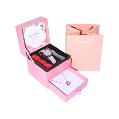 Combo  Đồng Hồ Nữ  Julius JA-1395E + Dây Mesh + Dây Chuyền ESME ES482