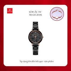 Đồng Hồ Nữ JS-062C Julius Star đá Ceramic (Đen)