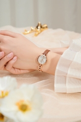 Đồng Hồ Nữ JA-1351B Julius Hàn Quốc Dây Da  (Nâu)