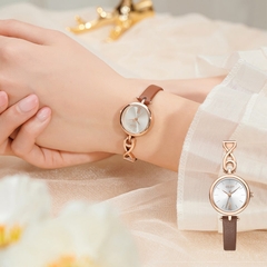 Đồng Hồ Nữ JA-1351B Julius Hàn Quốc Dây Da  (Nâu)