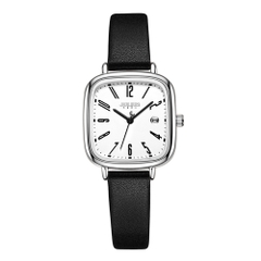 Đồng Hồ Julius JA-1418MA/LA Hàn Quốc Dây Da ( Đen Mặt Trắng)