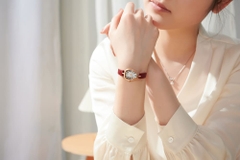 Combo  Đồng Hồ Nữ JA-1526D Julius Hàn Quốc  + Dây Chuyền ES214A