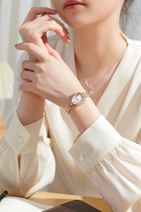 Combo  Đồng Hồ Nữ JA-1526D Julius Hàn Quốc  + Dây Chuyển  ESME ES482