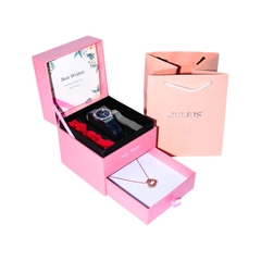 Combo Đồng Hồ Nữ  Julius JA-1395G +Dây Mesh + Dây Chuyển ESME ES482