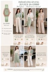 [New Arrival] Đồng Hồ Nữ JA-1590 Julius Dây Da (Nhiều Màu)