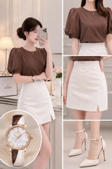 [New Arrival] Đồng Hồ Nữ JA-1593 Julius Mặt Xà Cừ  Dây Da(3 màu)