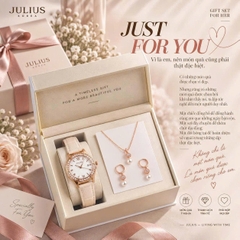 Combo Quà Tặng Đồng Hồ Nữ Julius JA-1395C + ES582