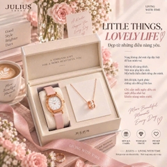 Combo Quà Tặng Đồng Hồ Nữ Julius JA-544K Off + ES581
