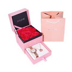 Combo Đồng Hồ Nữ JA-1421B Julius + Dây Chuyển ESME ES482