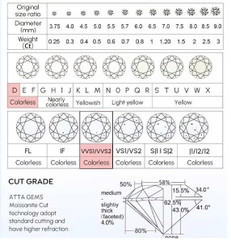 Dây chuyền Moissanite Cao Cấp  ES447-HK054