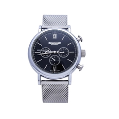 Đồng Hồ Nam Nữ JAH-090B Julius Hàn Quốc Dây Thép (Bạc mặt đen)