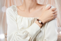 Đồng Hồ Nữ JA-1493B Julius Hàn Quốc Dây Da (Hồng)