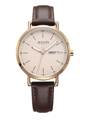 Đồng Hồ Nữ JA-1381 Julius Hàn Quốc Dây Da 3 màu